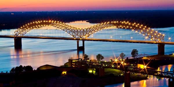 Hernando Desoto Bridge over the Mississippi River